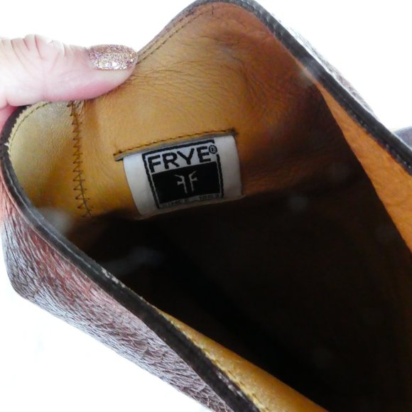 Shirley Rivet Tall Frye boots size 9 Dark Brown - Picture 3 of 4